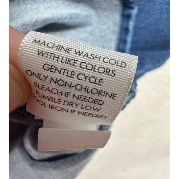 J.Jill Pure Jill Indigo Womens Large Dress Denim Chambray Blue 3/4 Sleeve - Picture 7 of 9